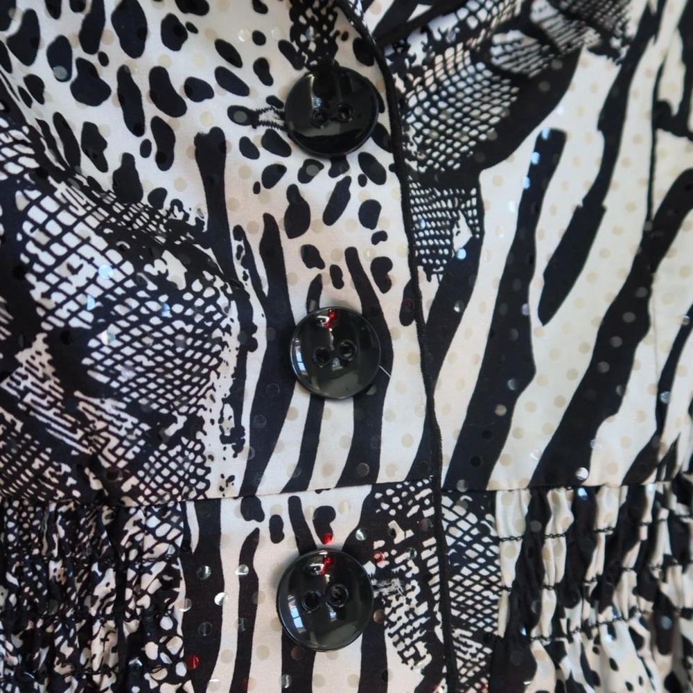 Joseph Ribkoff Animal Print Sequin Zebra Leopard‎ Blazer - Picture 8 of 8